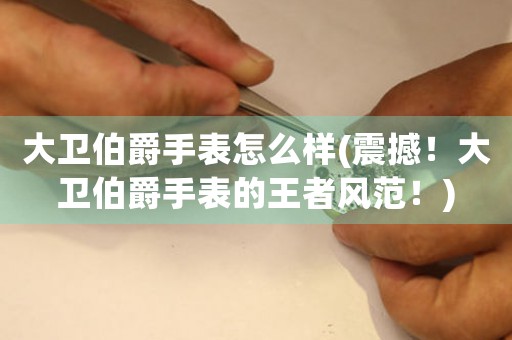 大衛(wèi)伯爵手表怎么樣(震撼！大衛(wèi)伯爵手表的王者風(fēng)范！)