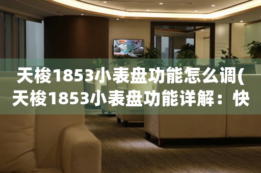 天梭1853小表盤功能怎么調(diào)(天梭1853小表盤功能詳解：快速掌握調(diào)節(jié)技巧)
