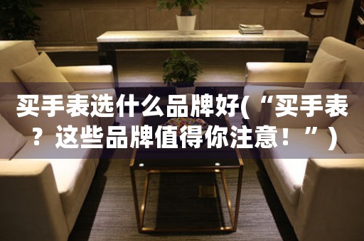 買(mǎi)手表選什么品牌好(“買(mǎi)手表？這些品牌值得你注意！”)