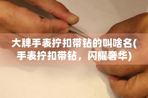 大牌手表擰扣帶鉆的叫啥名(手表擰扣帶鉆，閃耀奢華)