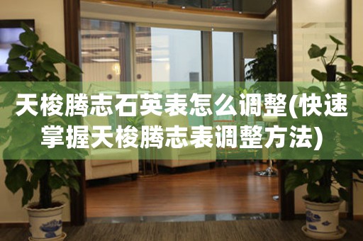 天梭騰志石英表怎么調(diào)整(快速掌握天梭騰志表調(diào)整方法)