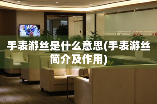 手表游絲是什么意思(手表游絲簡(jiǎn)介及作用)