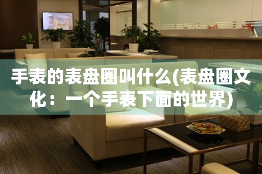 手表的表盤(pán)圈叫什么(表盤(pán)圈文化：一個(gè)手表下面的世界)