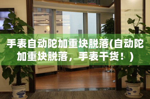 手表自動(dòng)陀加重塊脫落(自動(dòng)陀加重塊脫落，手表干貨！)