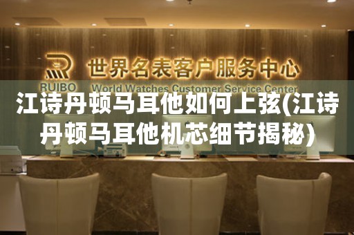 江詩(shī)丹頓馬耳他如何上弦(江詩(shī)丹頓馬耳他機(jī)芯細(xì)節(jié)揭秘)