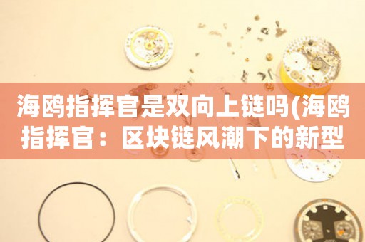 海鷗指揮官是雙向上鏈嗎(海鷗指揮官：區(qū)塊鏈風(fēng)潮下的新型管理方式)