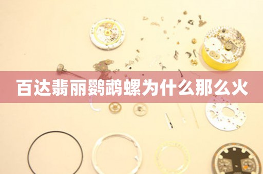 百達(dá)翡麗鸚鵡螺為什么那么火