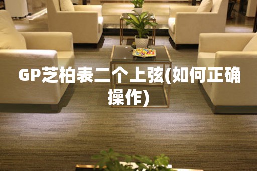 GP芝柏表二個(gè)上弦(如何正確操作)
