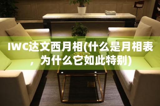 IWC達文西月相(什么是月相表，為什么它如此特別)