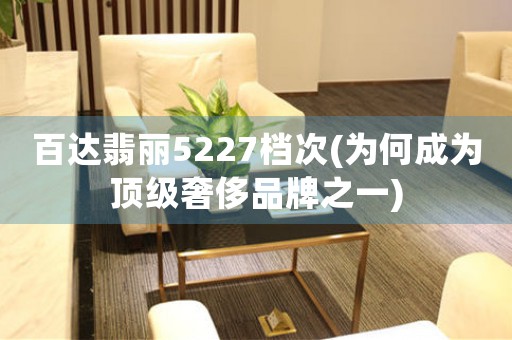 百達翡麗5227檔次(為何成為頂級奢侈品牌之一)