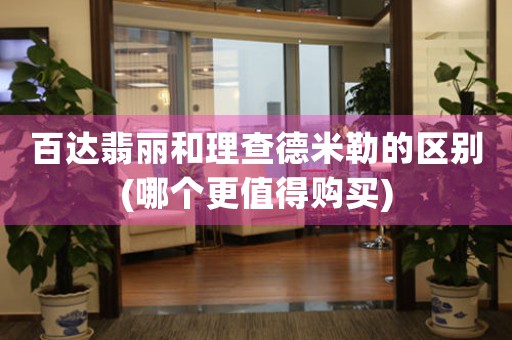 百達翡麗和理查德米勒的區(qū)別(哪個更值得購買)