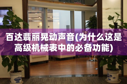 百達(dá)翡麗晃動(dòng)聲音(為什么這是高級(jí)機(jī)械表中的必備功能)