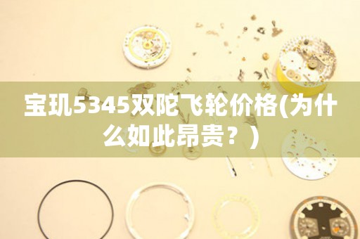 寶璣5345雙陀飛輪價格(為什么如此昂貴？)