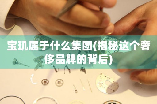 寶璣屬于什么集團(揭秘這個奢侈品牌的背后)
