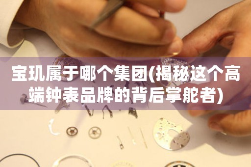 寶璣屬于哪個集團(揭秘這個高端鐘表品牌的背后掌舵者)