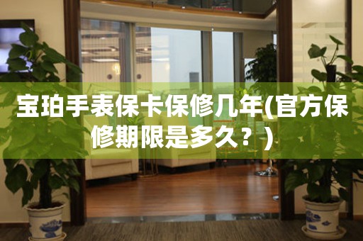 寶珀手表?？ūＰ迬啄?官方保修期限是多久？)