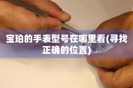 寶珀的手表型號在哪里看(尋找正確的位置)