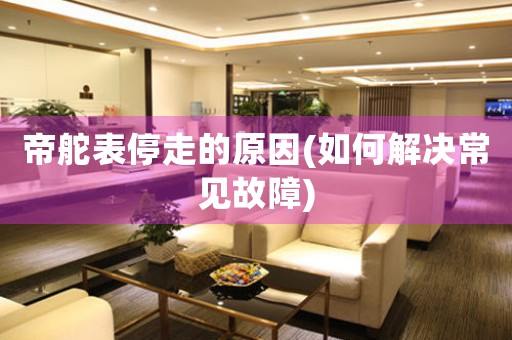 帝舵表停走的原因(如何解決常見故障)