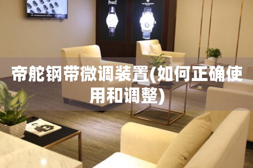 帝舵鋼帶微調(diào)裝置(如何正確使用和調(diào)整)