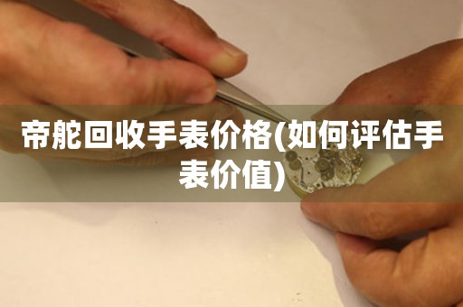 帝舵回收手表價格(如何評估手表價值)