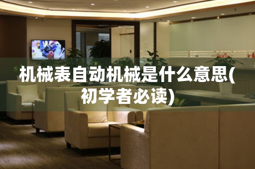 機械表自動機械是什么意思(初學(xué)者必讀)
