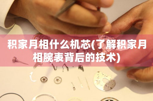 積家月相什么機芯(了解積家月相腕表背后的技術)
