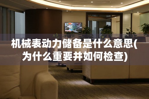 機(jī)械表動(dòng)力儲(chǔ)備是什么意思(為什么重要并如何檢查)