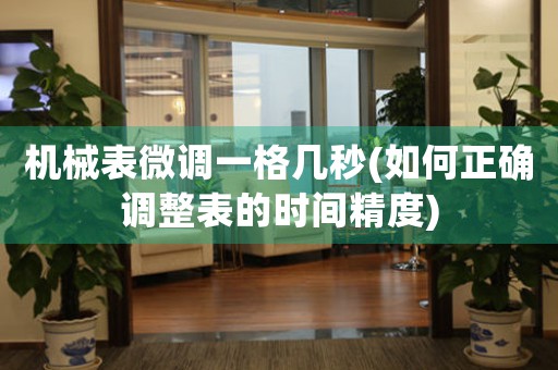 機(jī)械表微調(diào)一格幾秒(如何正確調(diào)整表的時(shí)間精度)