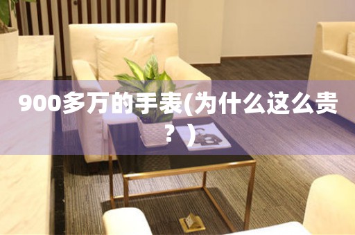 900多萬的手表(為什么這么貴？)