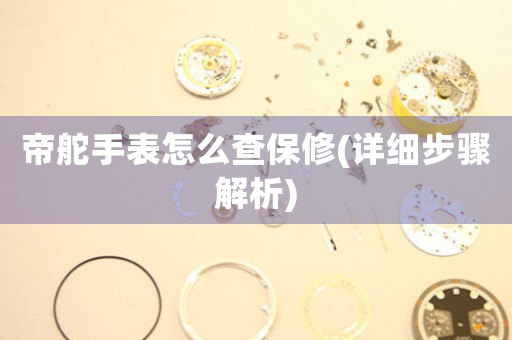 帝舵手表怎么查保修(詳細(xì)步驟解析)