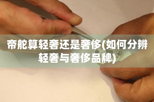 帝舵算輕奢還是奢侈(如何分辨輕奢與奢侈品牌)