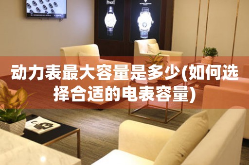 動(dòng)力表最大容量是多少(如何選擇合適的電表容量)