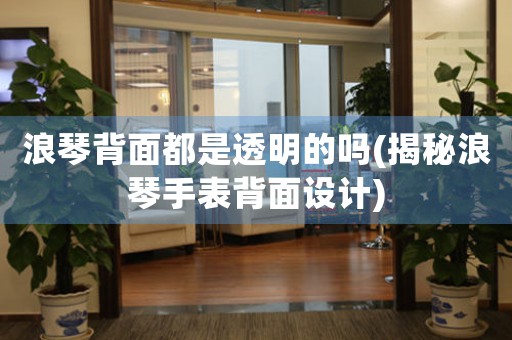 浪琴背面都是透明的嗎(揭秘浪琴手表背面設(shè)計(jì))