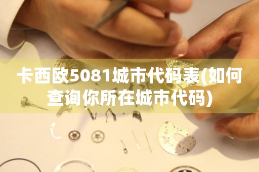 卡西歐5081城市代碼表(如何查詢你所在城市代碼)