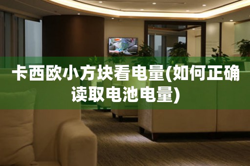 卡西歐小方塊看電量(如何正確讀取電池電量)