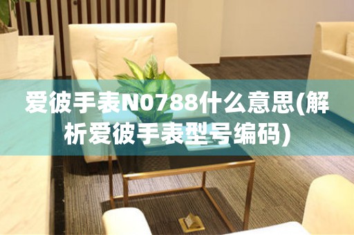 愛彼手表N0788什么意思(解析愛彼手表型號(hào)編碼)