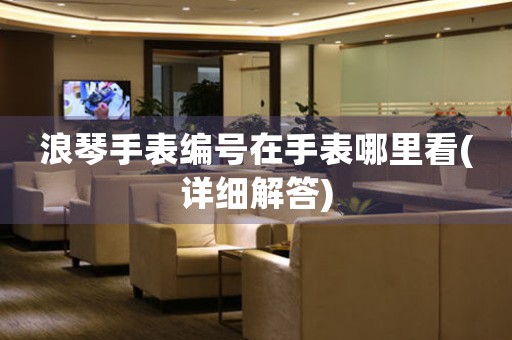 浪琴手表編號在手表哪里看(詳細解答)