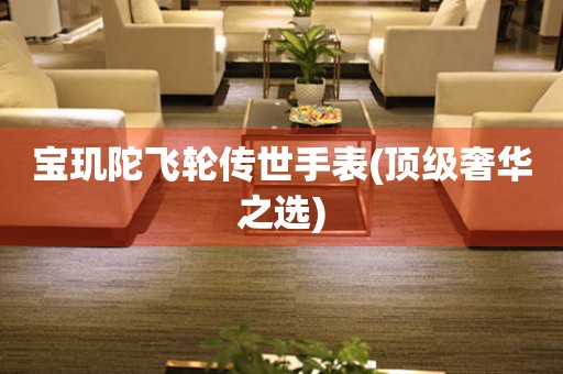 寶璣陀飛輪傳世手表(頂級奢華之選)