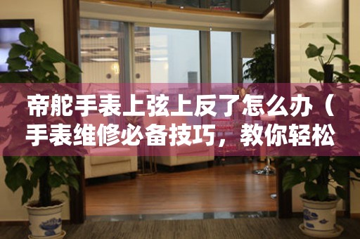 帝舵手表上弦上反了怎么辦（手表維修必備技巧，教你輕松解決手表上弦上反問題）