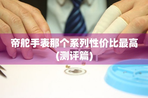 帝舵手表那個系列性價比最高(測評篇)