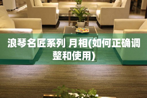 浪琴名匠系列 月相(如何正確調(diào)整和使用)