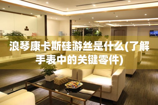 浪琴康卡斯硅游絲是什么(了解手表中的關(guān)鍵零件)