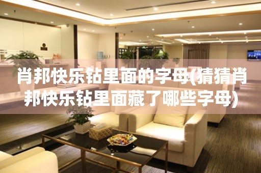 肖邦快樂鉆里面的字母(猜猜肖邦快樂鉆里面藏了哪些字母)