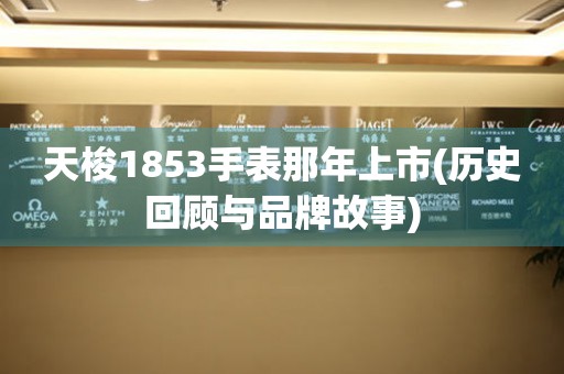 天梭1853手表那年上市(歷史回顧與品牌故事)