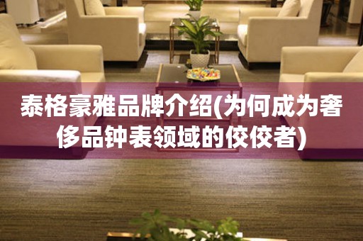 泰格豪雅品牌介紹(為何成為奢侈品鐘表領(lǐng)域的佼佼者)