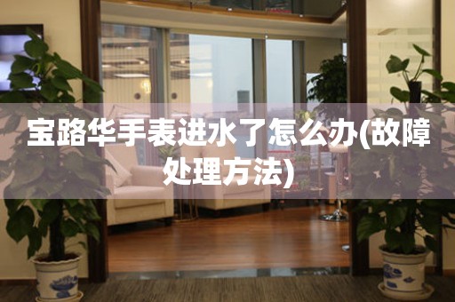 寶路華手表進(jìn)水了怎么辦(故障處理方法)