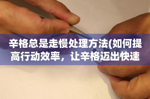 辛格總是走慢處理方法(如何提高行動效率，讓辛格邁出快速步伐)