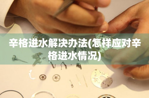 辛格進水解決辦法(怎樣應(yīng)對辛格進水情況)