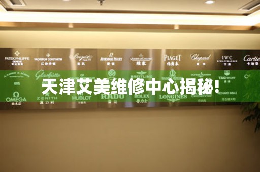 天津艾美維修中心揭秘！
