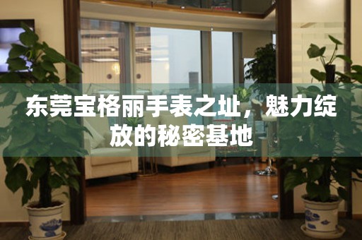東莞寶格麗手表之址，魅力綻放的秘密基地